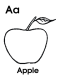apple alphabet coloring page