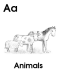 animals alphabet coloring page