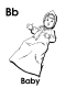 baby phonics coloring page