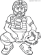 baseball catcher coloring page