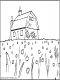 farm barn and field coloring page