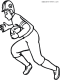 football running back coloring page
