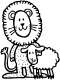 lion and lamb coloring page