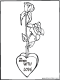 mother's day flowers coloring page
