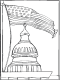 flag and capitol coloring page