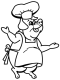 chef pig coloring page
