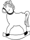 rocking horse coloring page