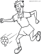 soccer player coloring page