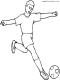 soccer player kicking ball coloring page