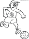 soccer player coloring page