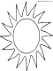 hot summer sun coloring page