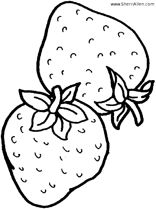 Free Fruit Coloring Pages from SherriAllen.com